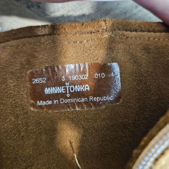 Minnetonka Womens 3 Brown Rust Suede Leather Fringe 3 Layer Tall Boots Moccasin - Picture 11 of 12